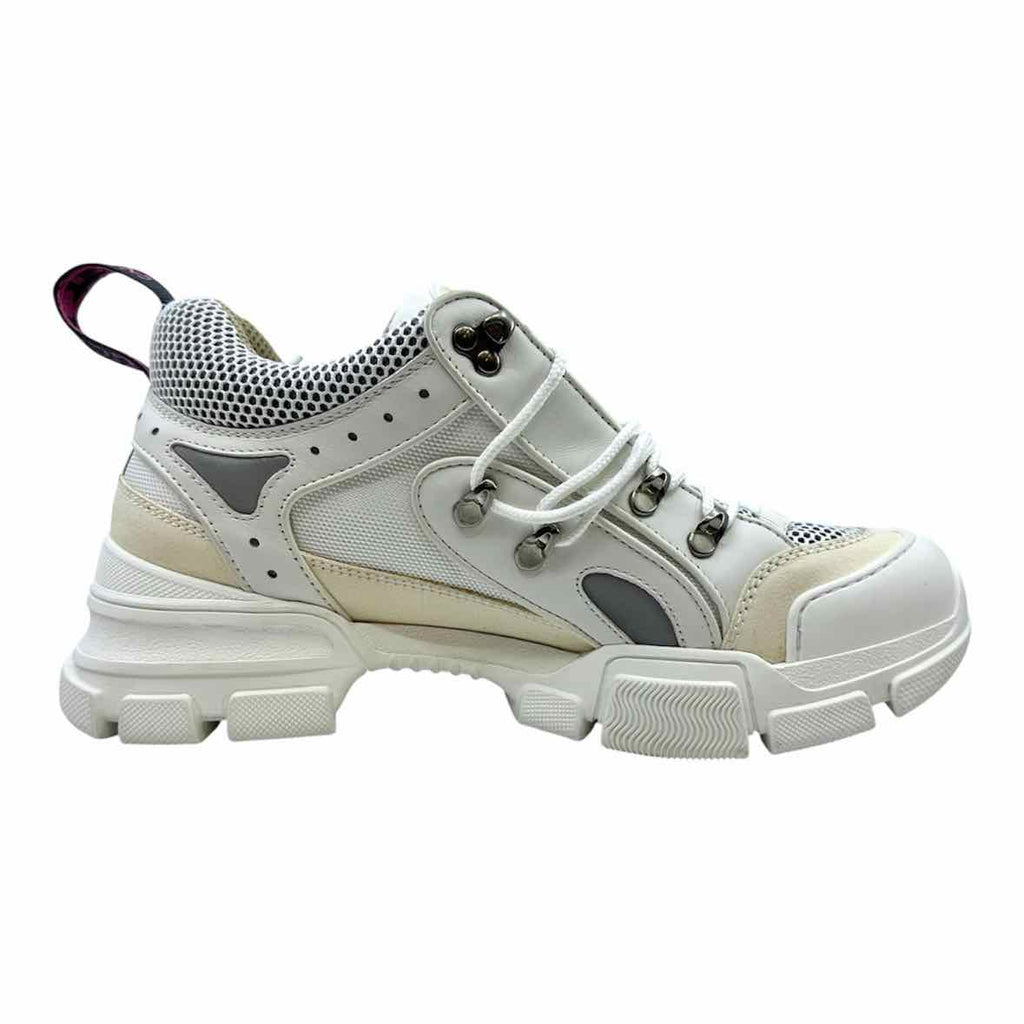 GUCCI Size 9 White, Beige Men's Sneakers