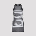 Eyes and Lips Mini Dress