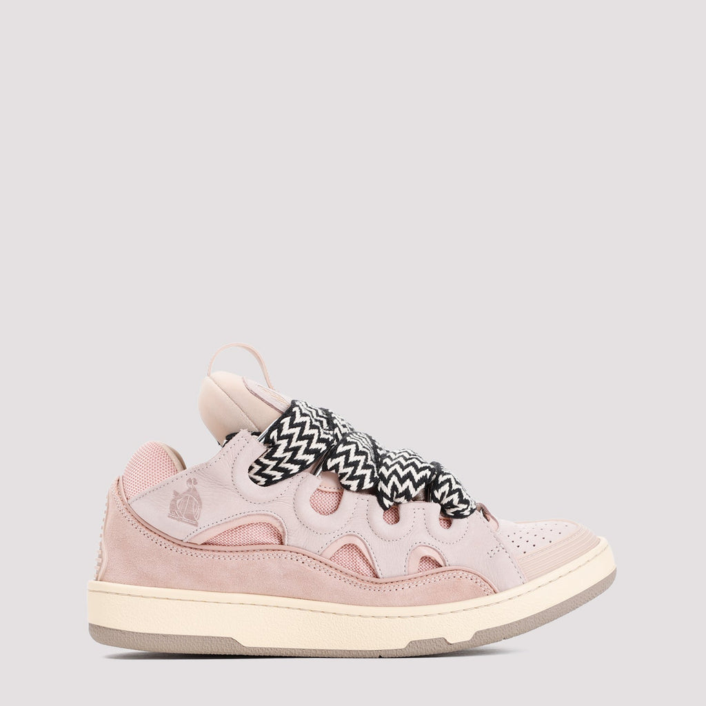 Suede Leather Curb Sneakers