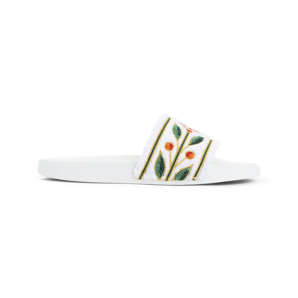 Embroidered Terry Sandals