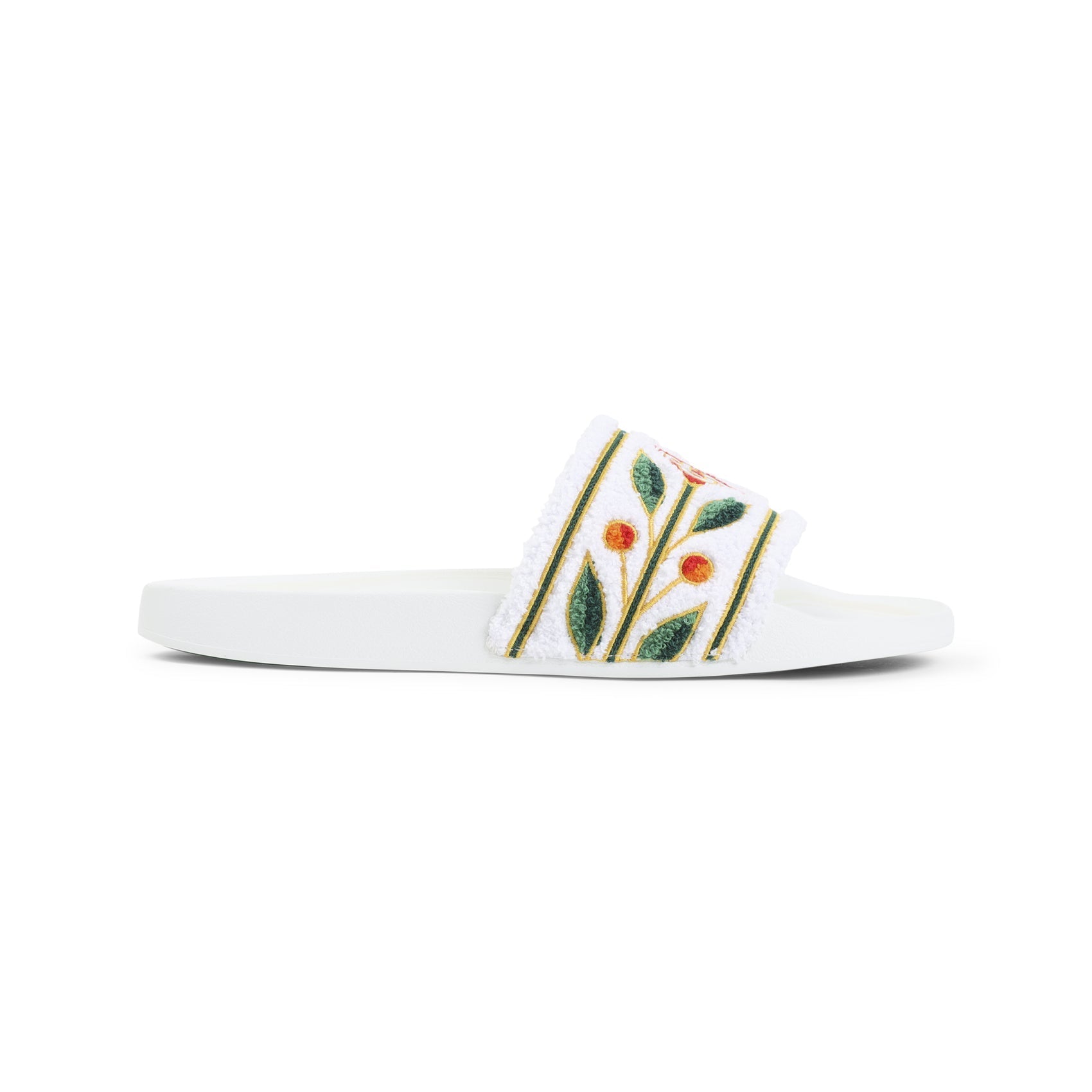 Embroidered Terry Sandals
