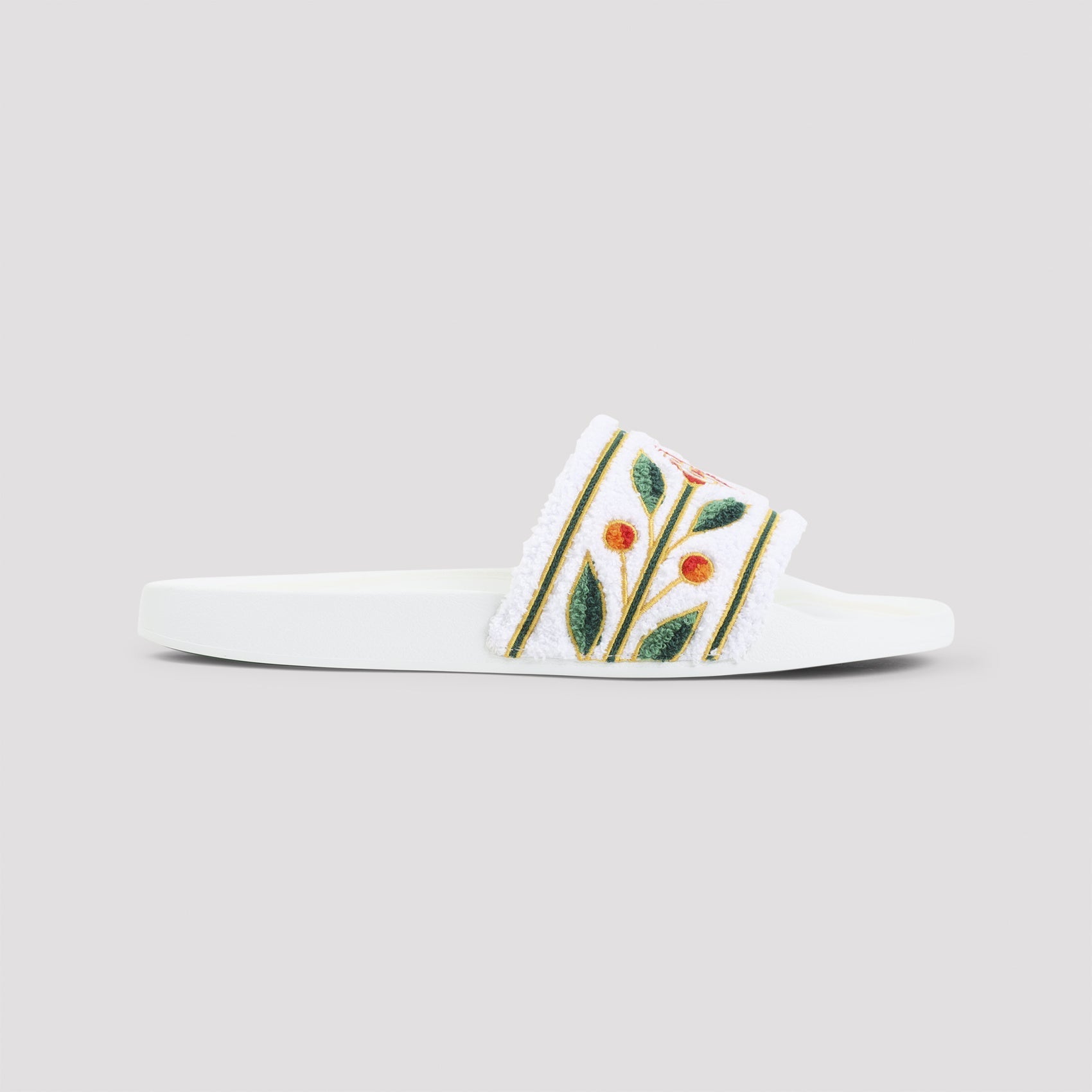 Embroidered Terry Sandals