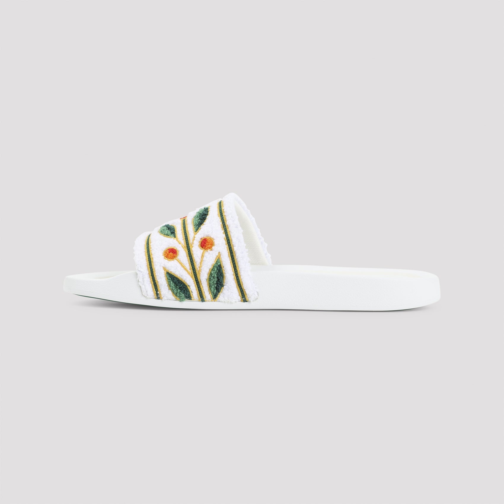 Embroidered Terry Sandals