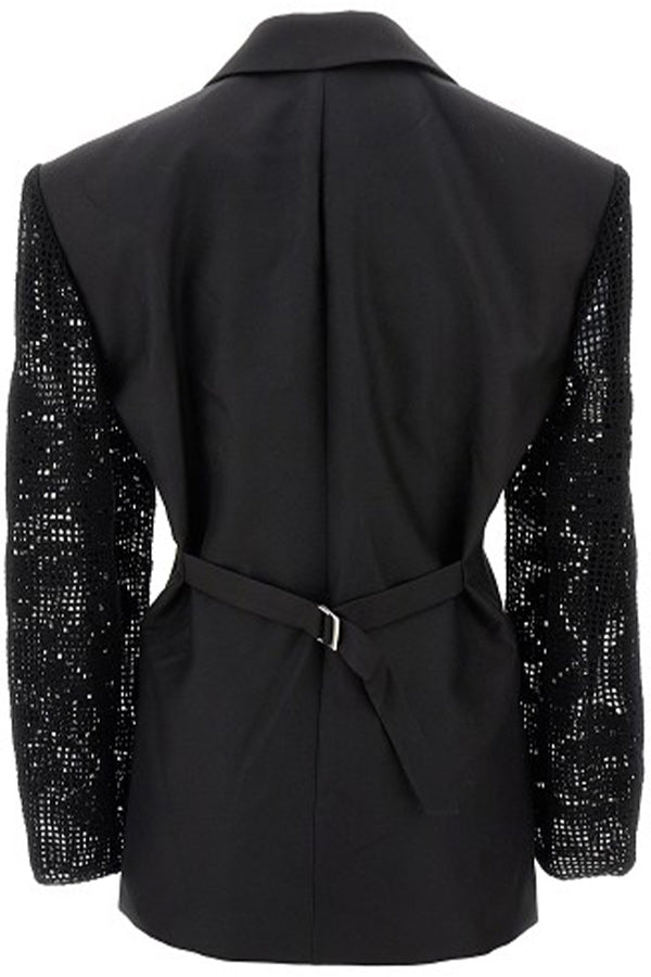 LACE CROCHET HOURGLASS BLAZER