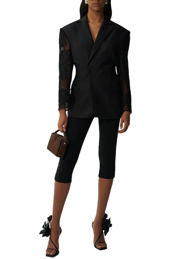 LACE CROCHET HOURGLASS BLAZER