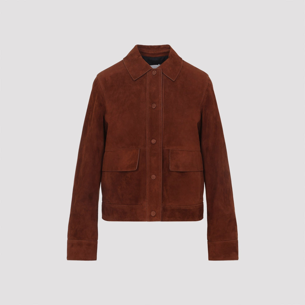 Azteque Brown Lamb Leather Jacket