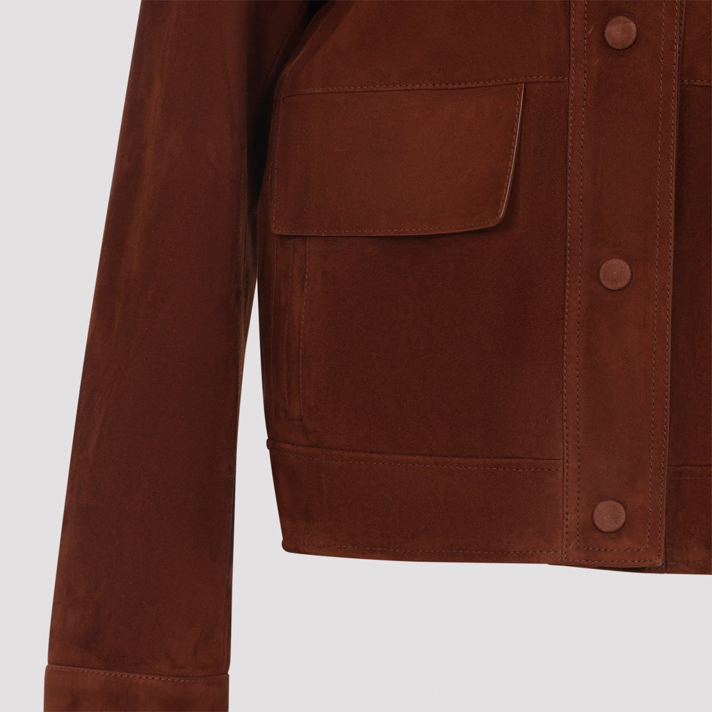 Azteque Brown Lamb Leather Jacket