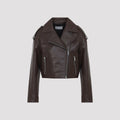 Chia Brown Lamb Leather Jacket