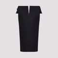 Black Wool Vareuse Dress