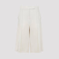 White Linen Bermuda