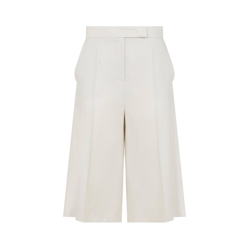 White Linen Bermuda