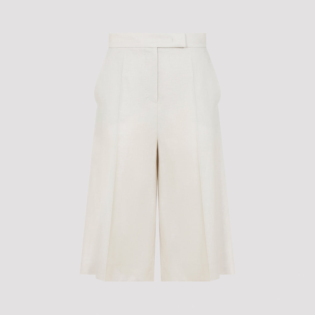 White Linen Bermuda