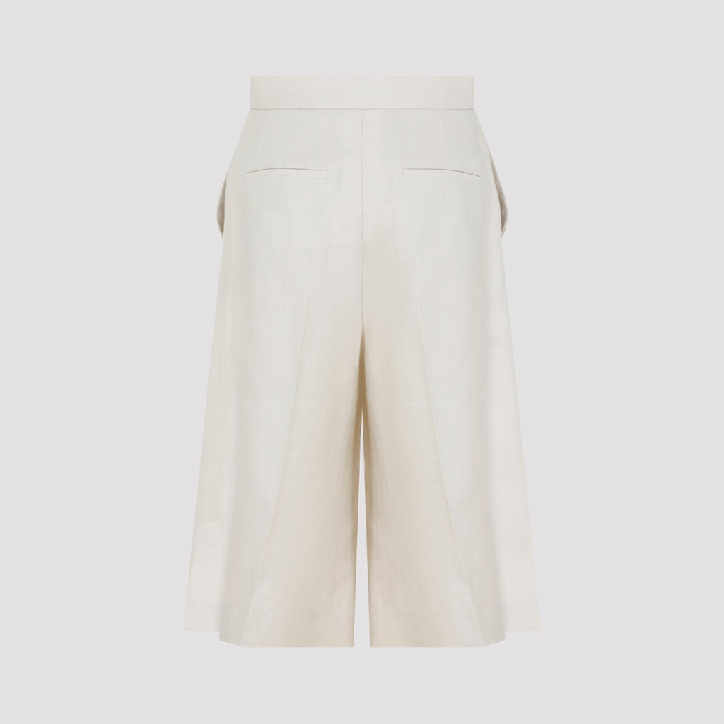 White Linen Bermuda