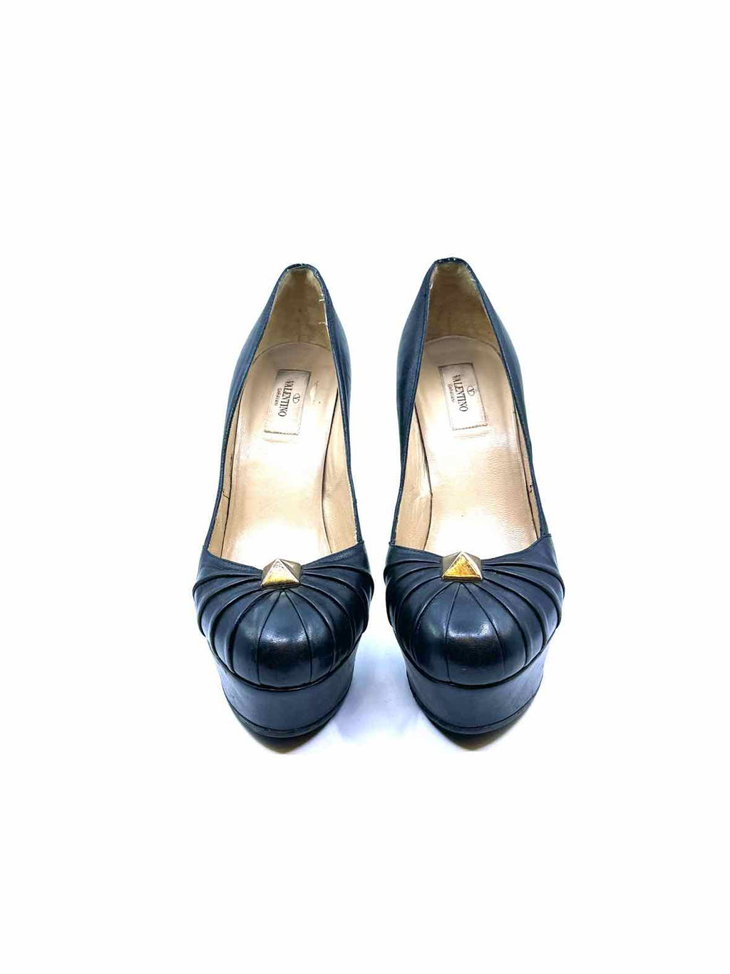 VALENTINO Size 9.5 Black Leather Pumps