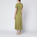 Blaire dress with gathered waist in yellowish green