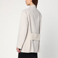 Pumice-coloured double-breasted jacket