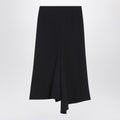 Navy blue skirt in wool blend