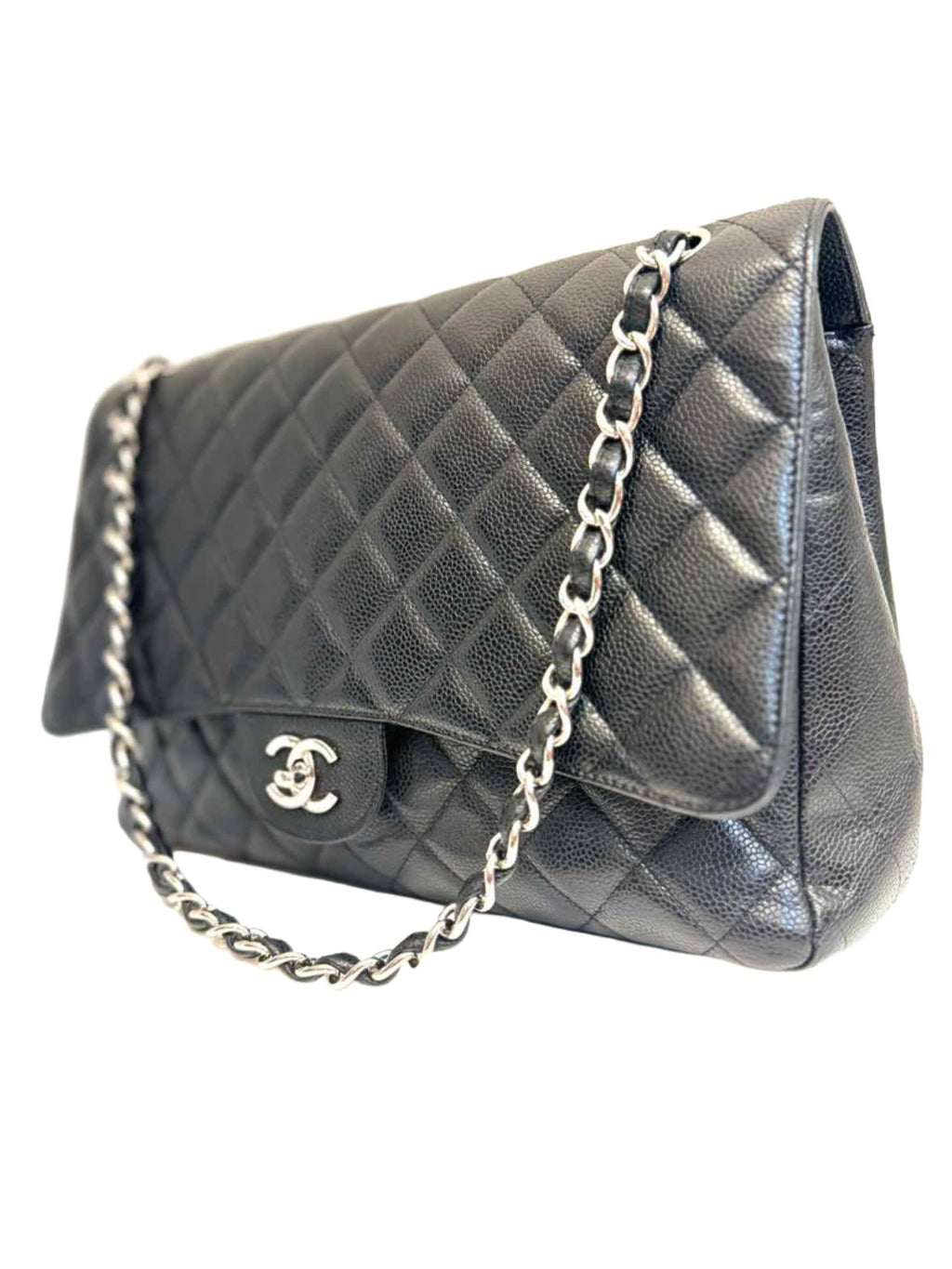 CHANEL Large Caviar Classic Handbag