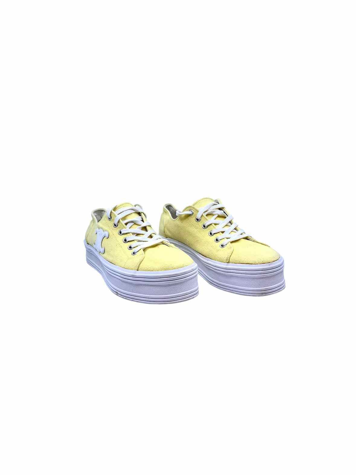 CELINE Size 9 Yellow Sneakers