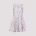 Printed Organza Mini Dress