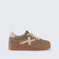 Tom Tailor Womens Lined Platform Trainers | Khaki