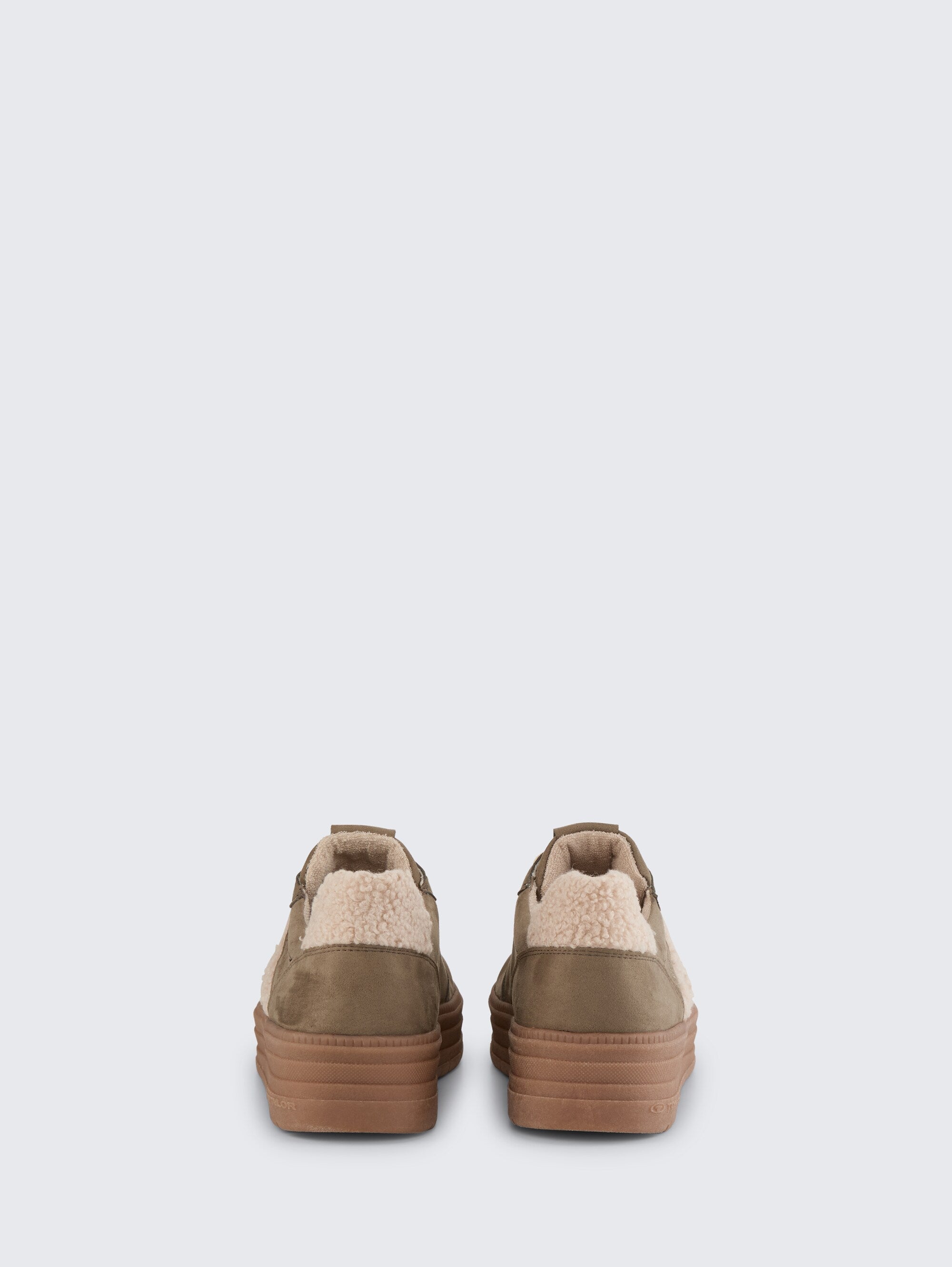 Tom Tailor Womens Lined Platform Trainers | Khaki