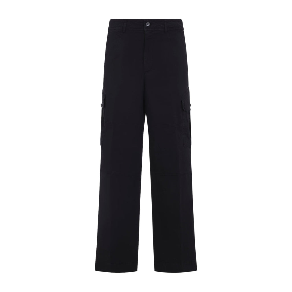Black Cotton Paxer Bis Cargo Pants