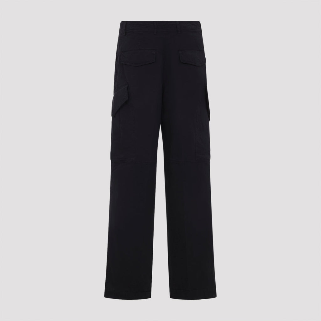 Black Cotton Paxer Bis Cargo Pants