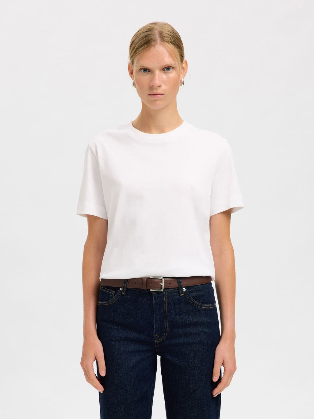 SELECTED Clara Leather Belt in Demitasse