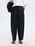 SELECTED Juma Loose Barrel Pant in Black