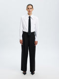 SELECTED Malia Manteco Pants in Black Pinstripe