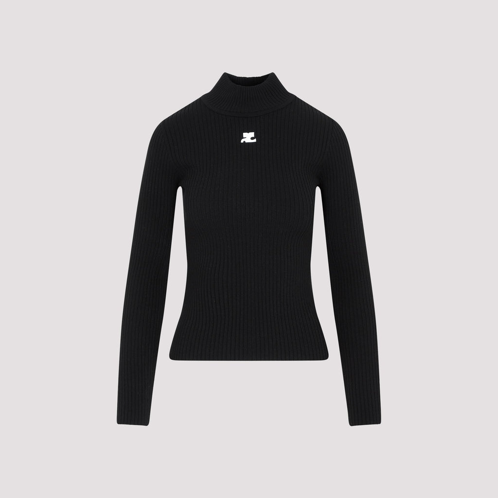 Courrèges Roll Neck Ribbed Jumper