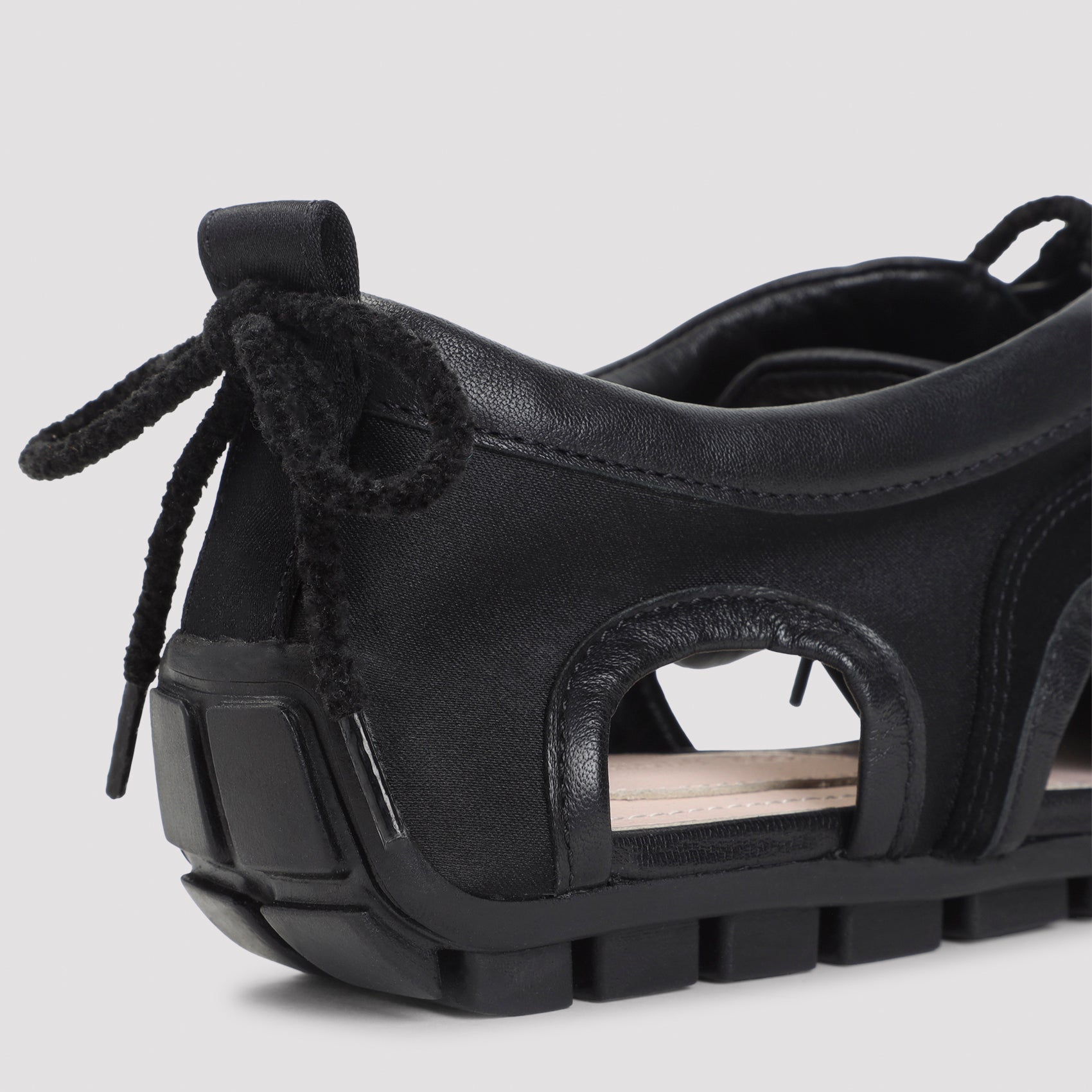 Black Cutout Ballerina Grip Trained Sneakers