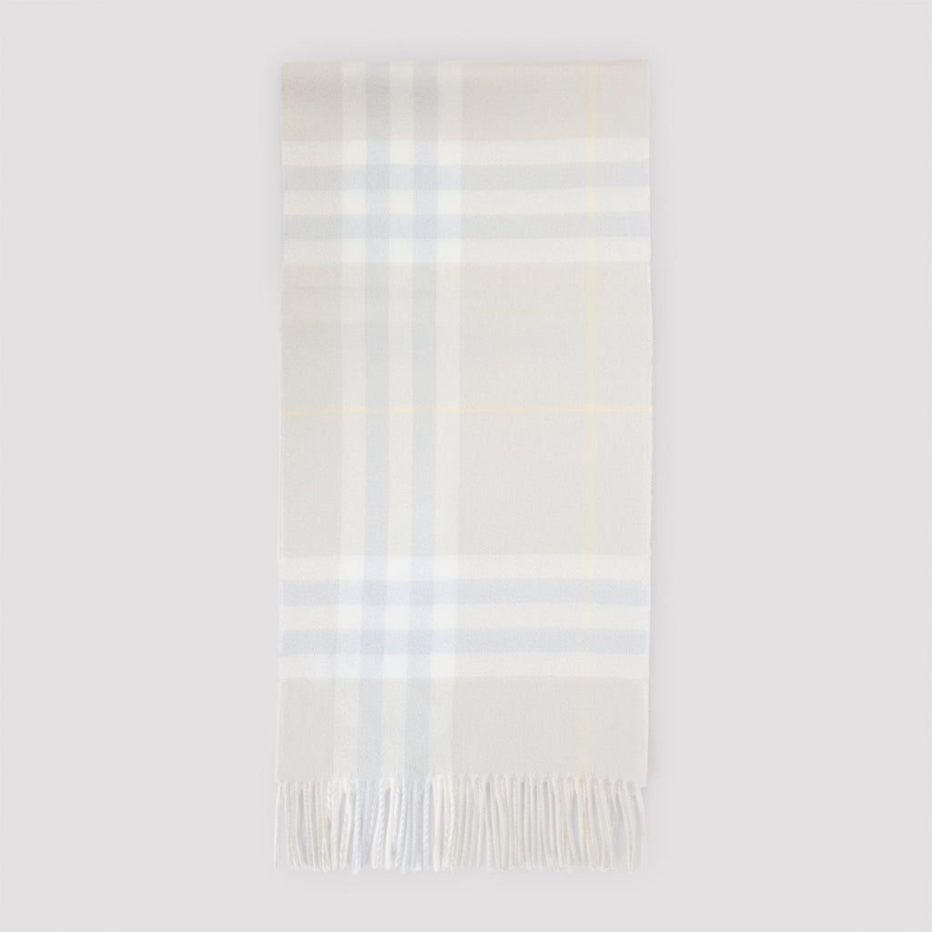 Smoke Grey Cashmere Giant Check Scarf