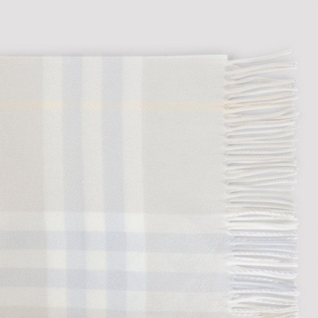 Smoke Grey Cashmere Giant Check Scarf