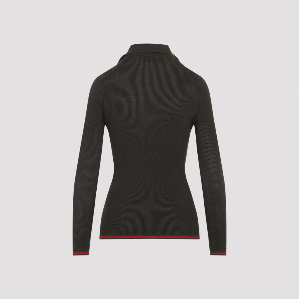 Forest Green Web Cashmere Polo