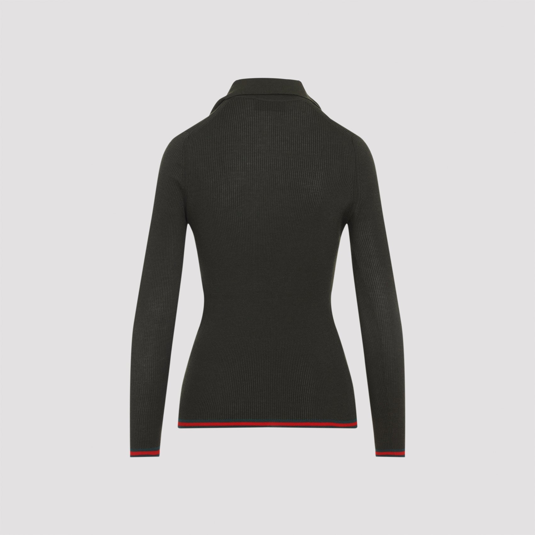 Forest Green Web Cashmere Polo