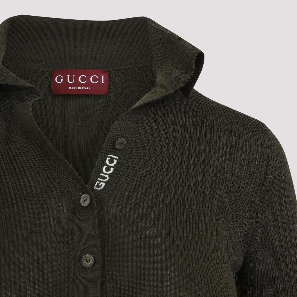 Forest Green Web Cashmere Polo