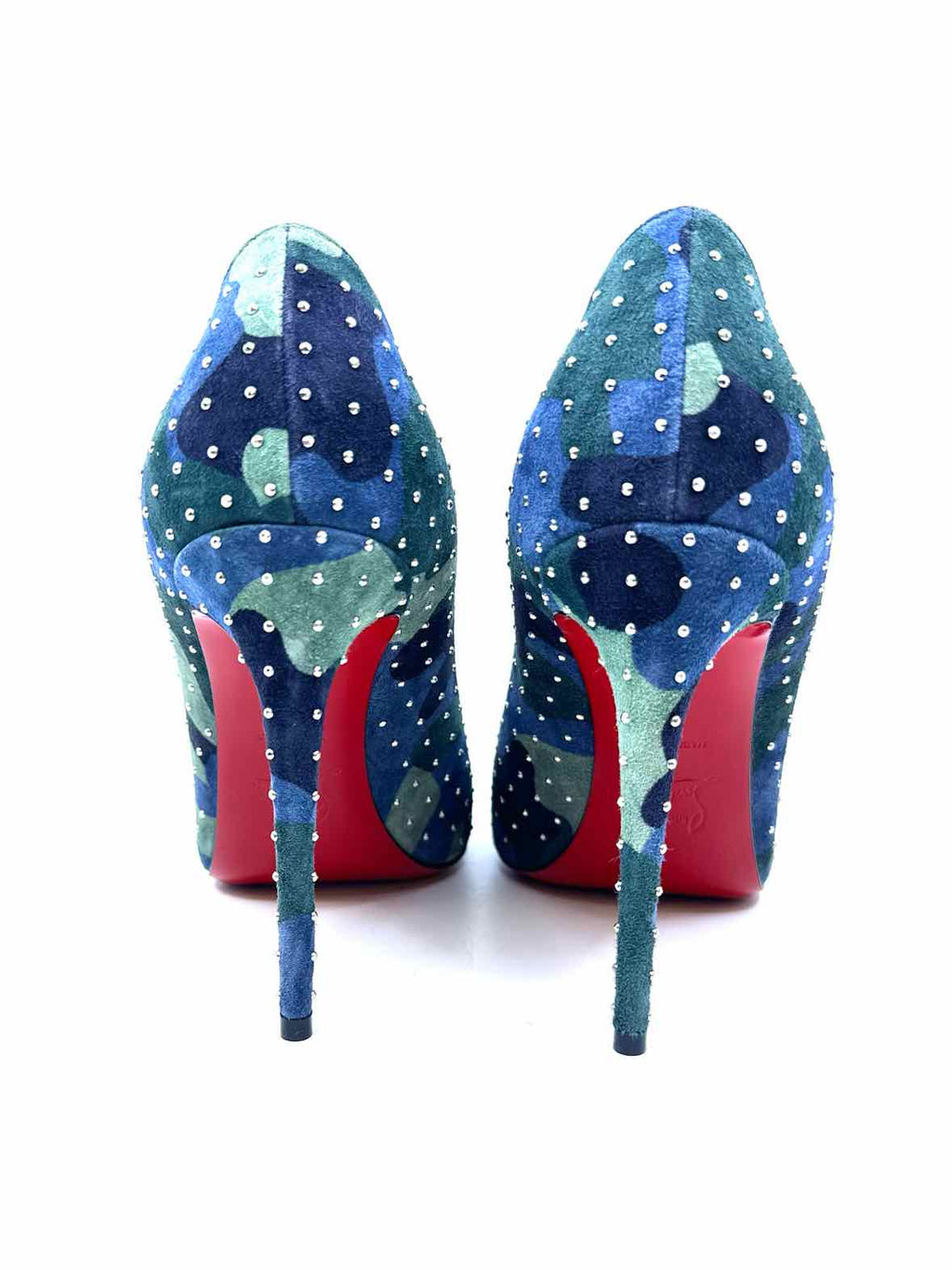 CHRISTIAN LOUBOUTIN Size 10 Blue Camoflage Pumps