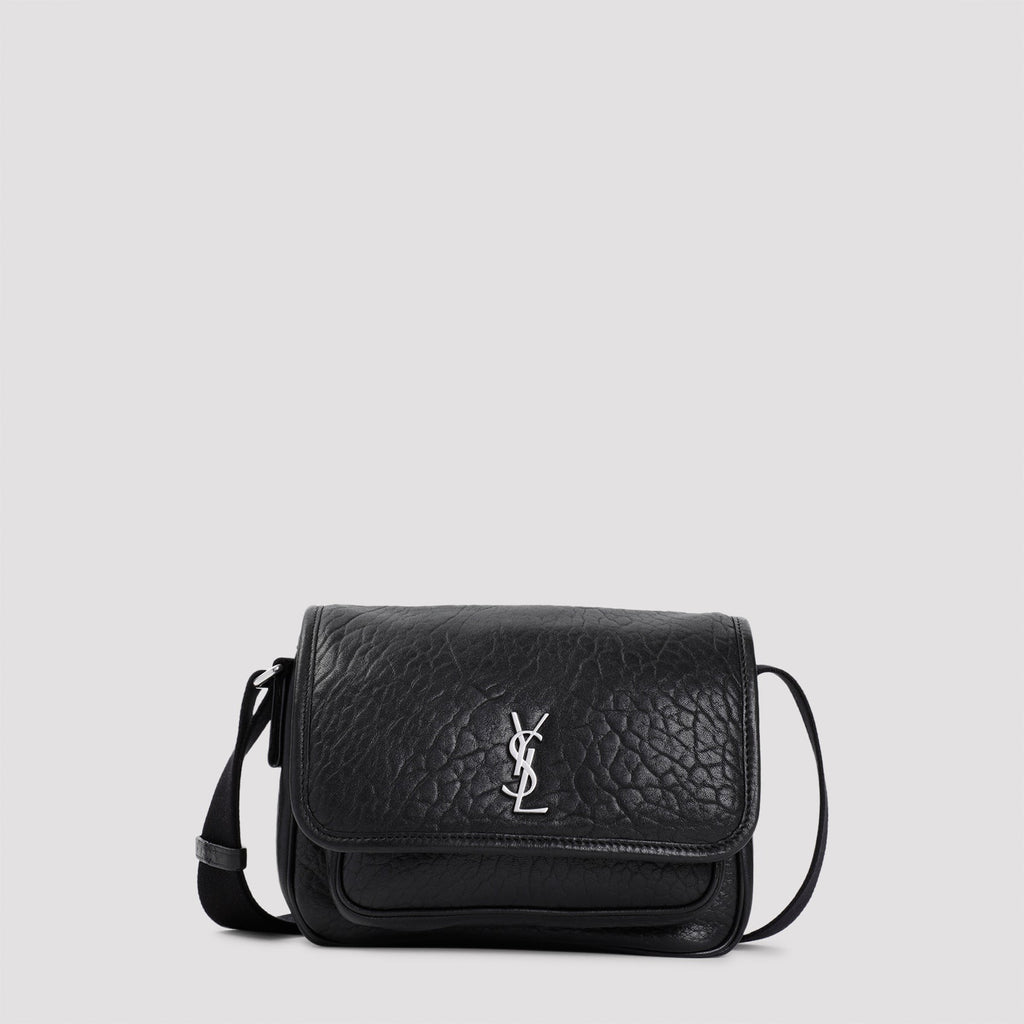 Black Leather Niki S Messanger Bag