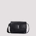 Black Leather Niki S Messanger Bag