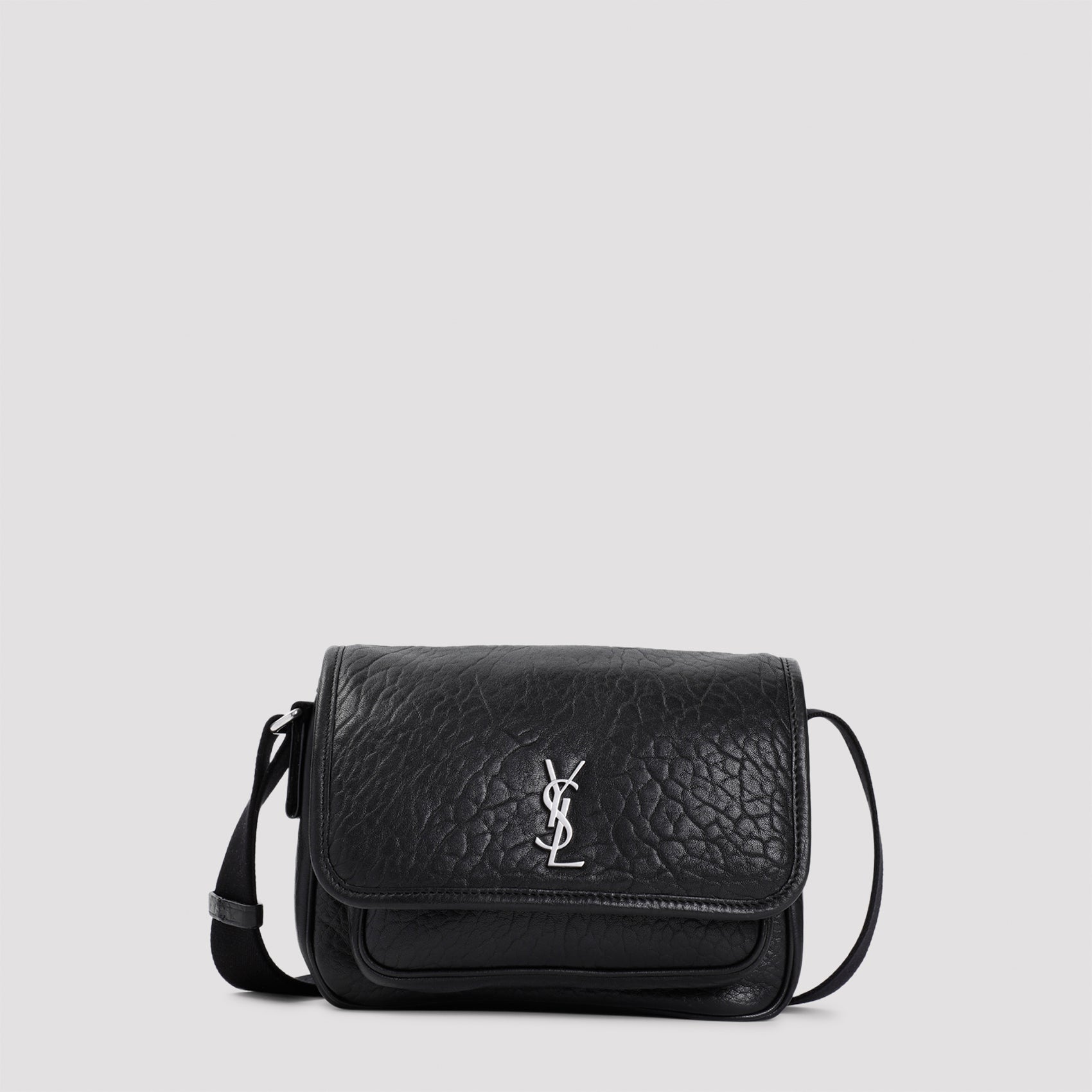 Black Leather Niki S Messanger Bag
