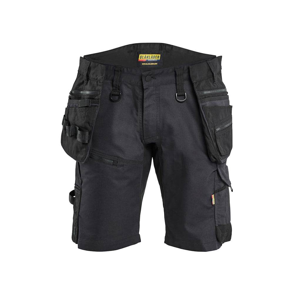 Blaklader 1972 Stretch Craftsmen Holster Pocket Shorts Black / Black / 38" Waist