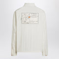 White Satsuma shacket in canvas and nylon