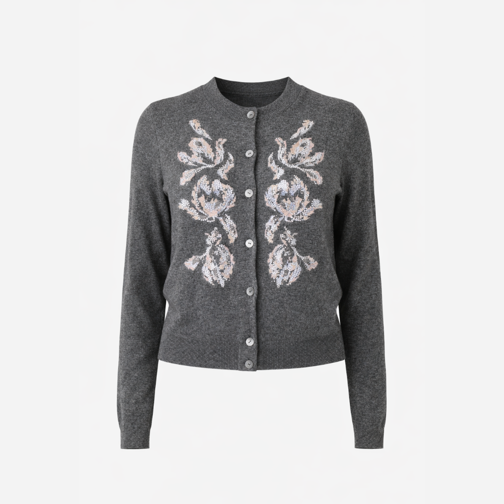 Cinq à Sept Isolde Cardigan - Dark Heather Grey