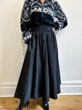 Square taffeta skirt