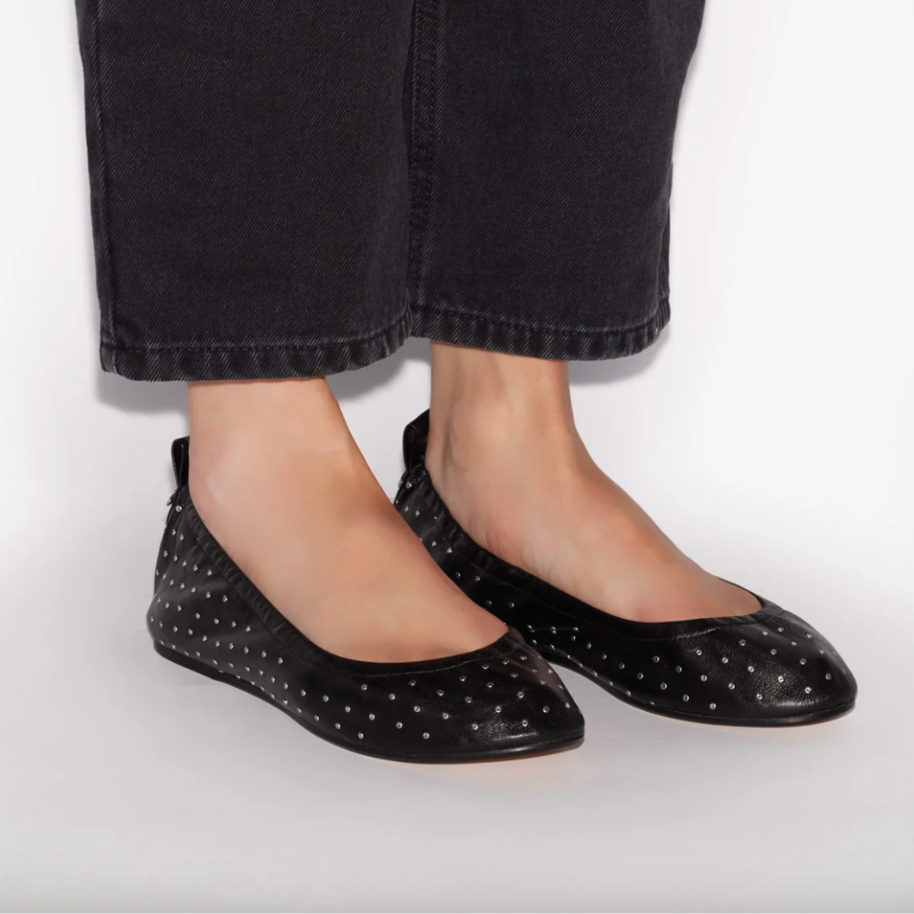 Isabel Marant Belna Ballerinas - Black/Mini Studs