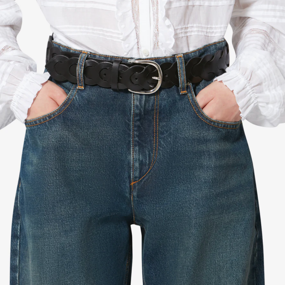 Isabel Marant Edena Belt - Black/Silver