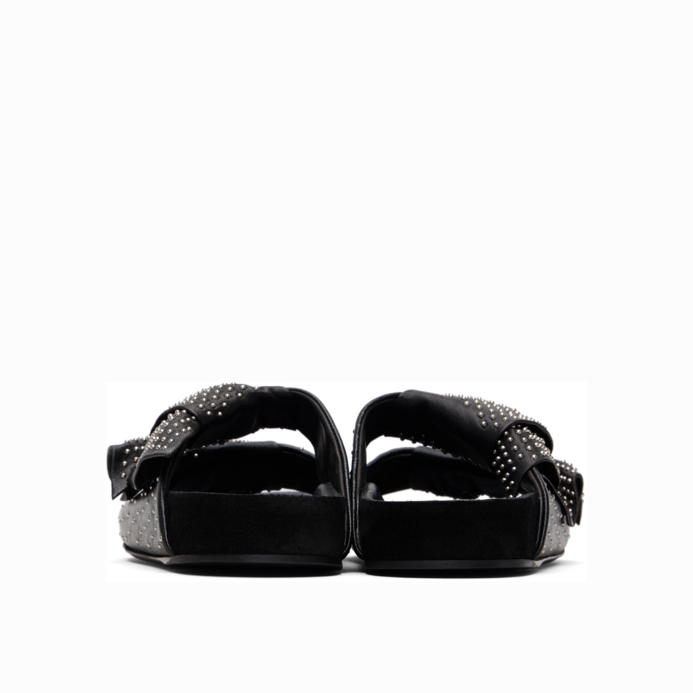Isabel Marant Lennyo Bow Sandal - Black/Silver