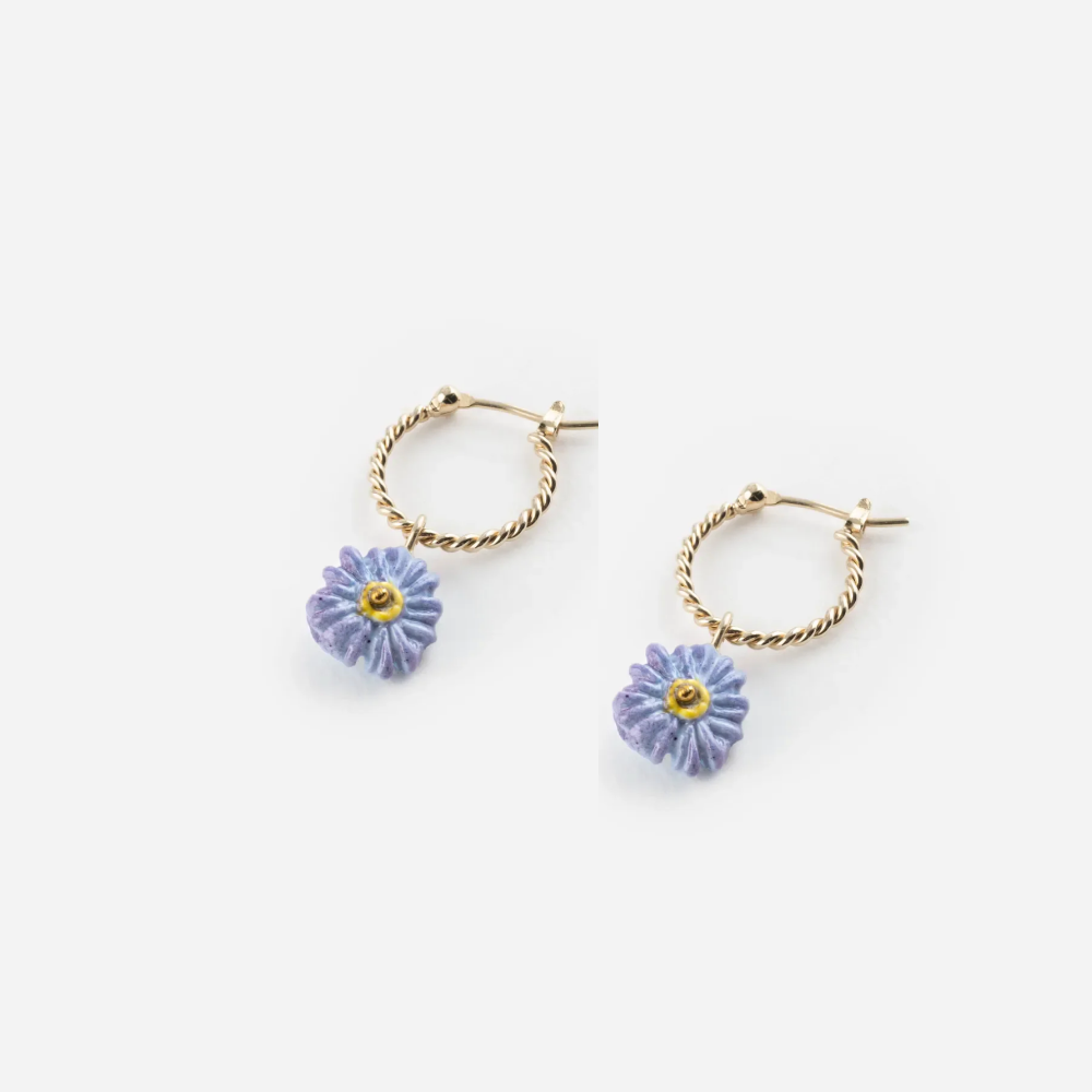 Nach Purple Anemone Mini Earrings
